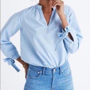 Madewell - striped tie sleeve popover